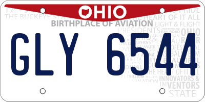 OH license plate GLY6544