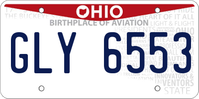 OH license plate GLY6553