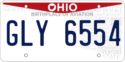 OH license plate GLY6554
