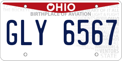 OH license plate GLY6567