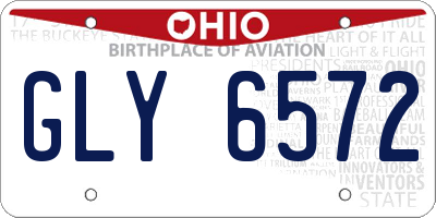 OH license plate GLY6572
