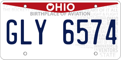 OH license plate GLY6574