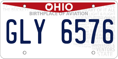 OH license plate GLY6576