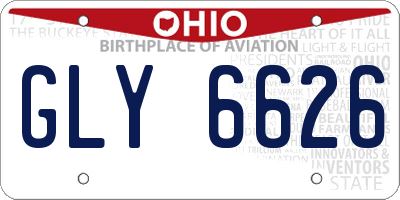 OH license plate GLY6626