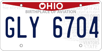 OH license plate GLY6704