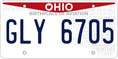 OH license plate GLY6705
