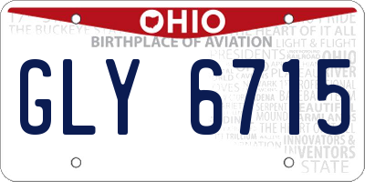 OH license plate GLY6715