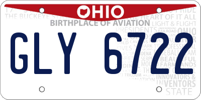 OH license plate GLY6722