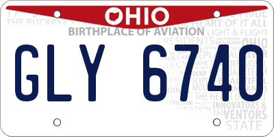 OH license plate GLY6740