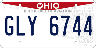 OH license plate GLY6744