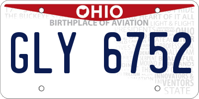 OH license plate GLY6752