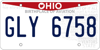 OH license plate GLY6758