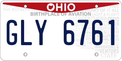 OH license plate GLY6761