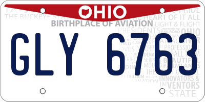 OH license plate GLY6763