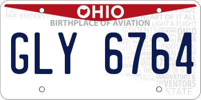 OH license plate GLY6764