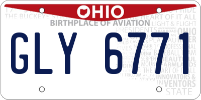 OH license plate GLY6771