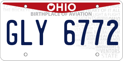 OH license plate GLY6772