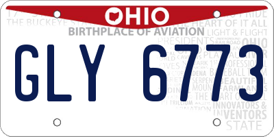 OH license plate GLY6773