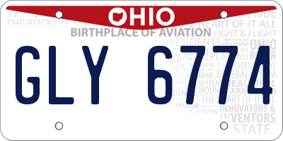 OH license plate GLY6774