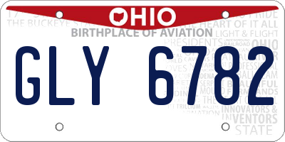 OH license plate GLY6782