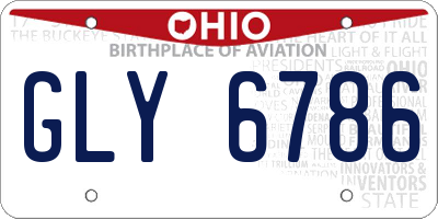 OH license plate GLY6786
