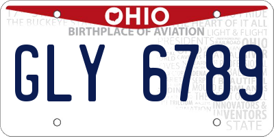 OH license plate GLY6789