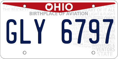 OH license plate GLY6797