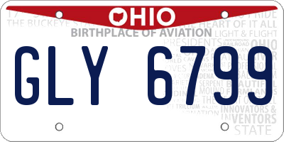 OH license plate GLY6799
