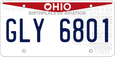 OH license plate GLY6801