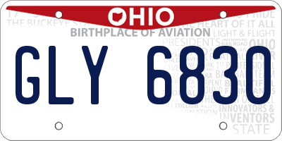 OH license plate GLY6830