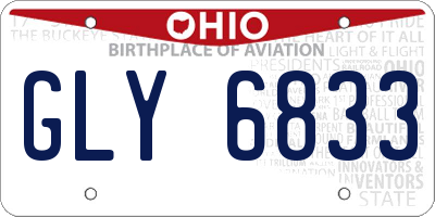 OH license plate GLY6833
