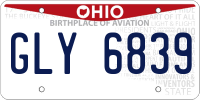 OH license plate GLY6839