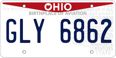 OH license plate GLY6862