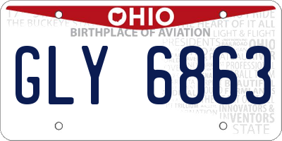 OH license plate GLY6863