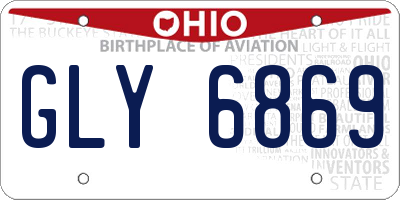 OH license plate GLY6869