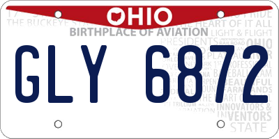 OH license plate GLY6872