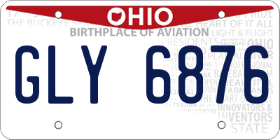 OH license plate GLY6876