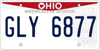 OH license plate GLY6877