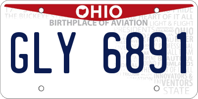 OH license plate GLY6891