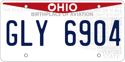 OH license plate GLY6904