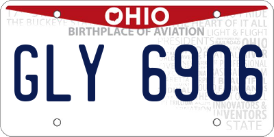OH license plate GLY6906