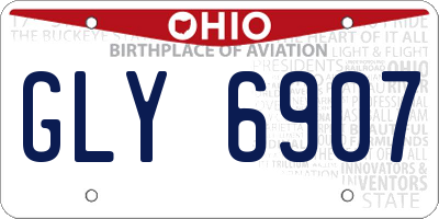 OH license plate GLY6907