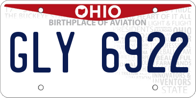 OH license plate GLY6922