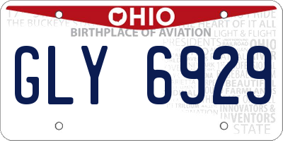 OH license plate GLY6929