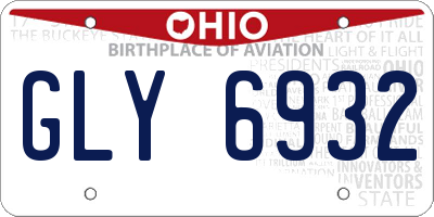 OH license plate GLY6932