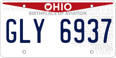 OH license plate GLY6937