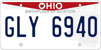 OH license plate GLY6940