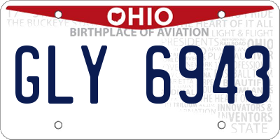OH license plate GLY6943