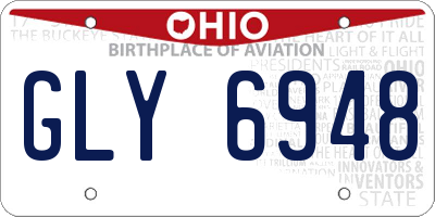 OH license plate GLY6948