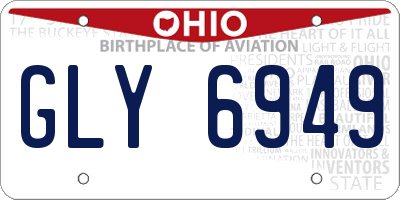 OH license plate GLY6949